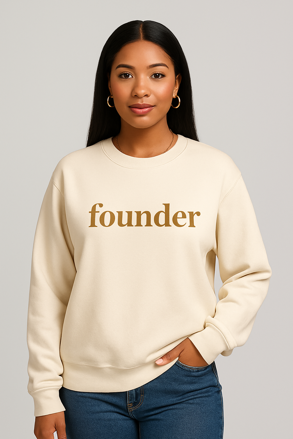 Beige Founder Sweatshirt